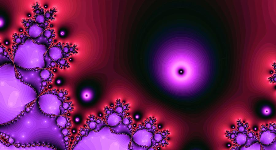 Red Glowing Bliss Abstract Digital Art by Don Northup