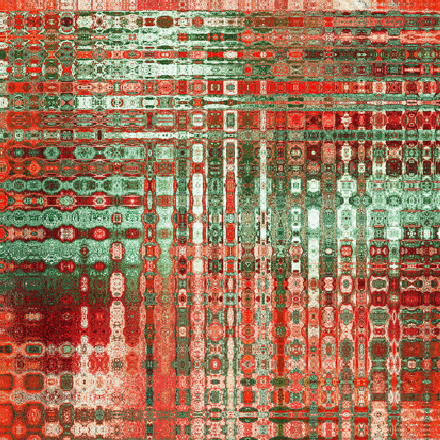 Red, Green, and no Straight Lines Digital Art by Scott S Baker