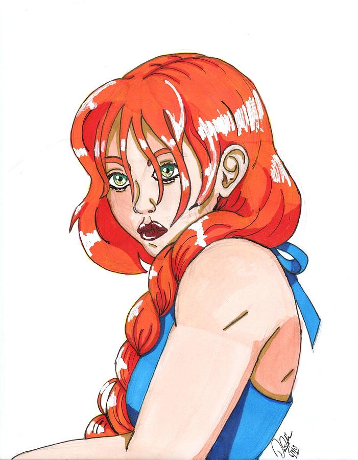 Red head Drawing by Darrien Dillon - Fine Art America