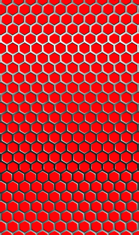Abstract Digital Art - Red Hex by Brad Walters