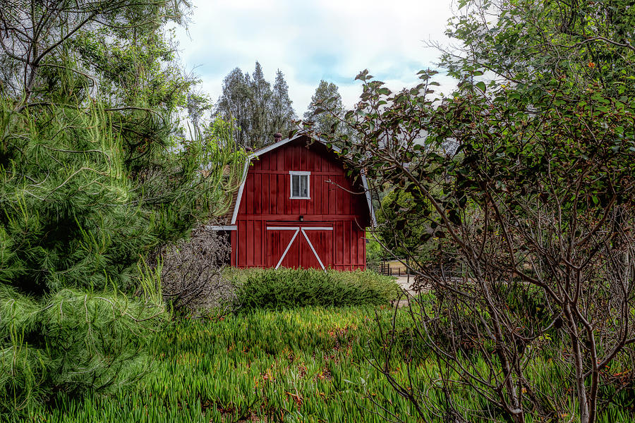 Red House Over Yonder Photograph by Alison Frank