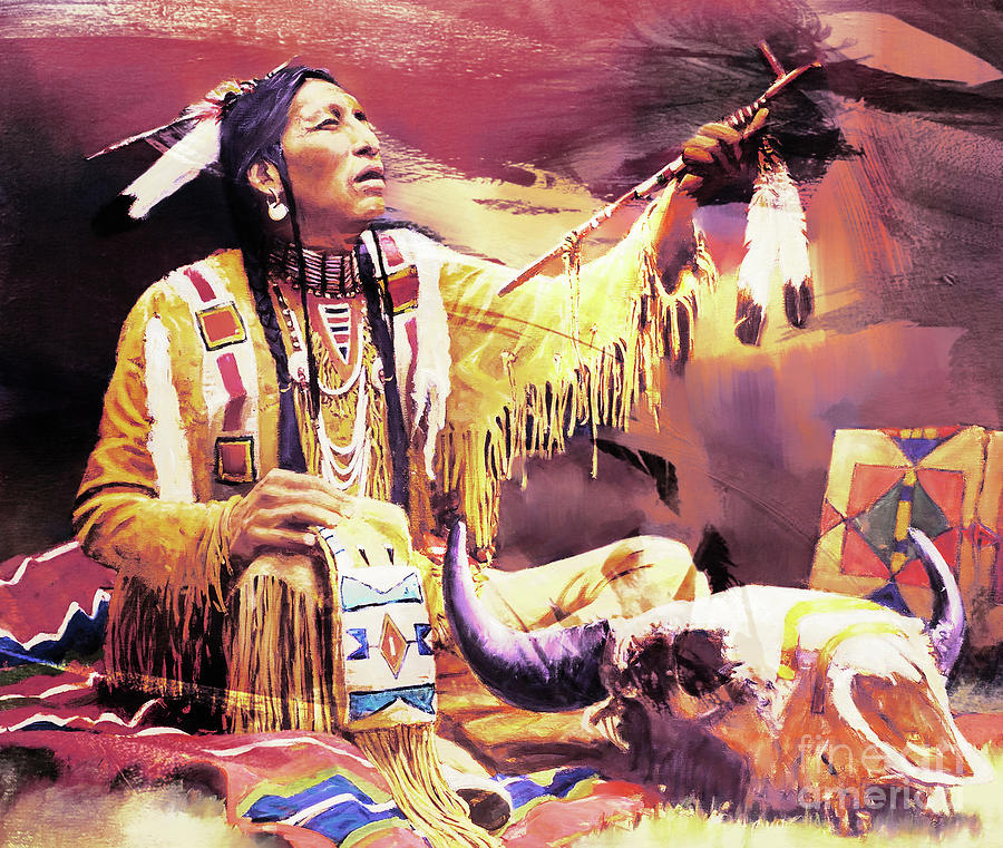 Red Indians 506Ji Painting by Gull G