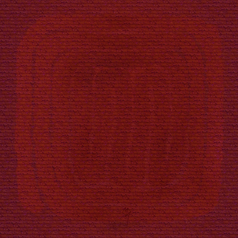 Red Labyrinth Painting by Attila Meszlenyi