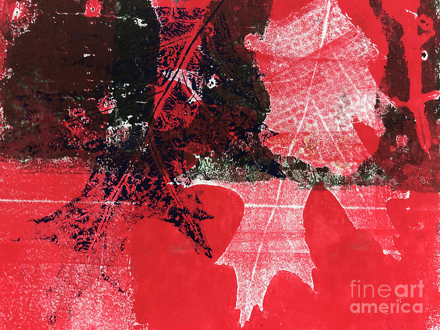 Red Leaf Painting by Sarah Thompson-engels