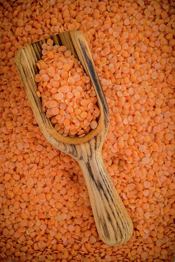 Red Lentils With A Scoop Photograph by Nitin Kapoor