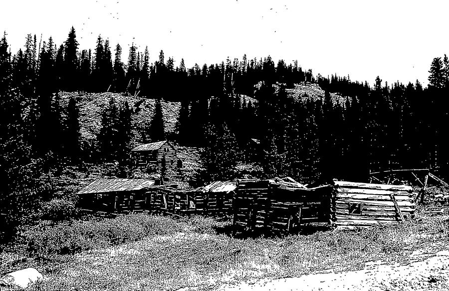 Ink Drawing - Red Lion Ghost Town Montana by Kevin Heaney Ink Drawing - Red Lion Ghost Town Montana by Kevin Heaney