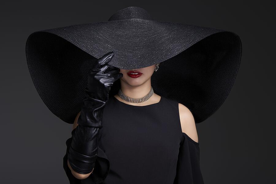 Red Lip Woman With Black Hat Photograph by Lusman Red Lip Woman With Black Hat Photograph by Lusman