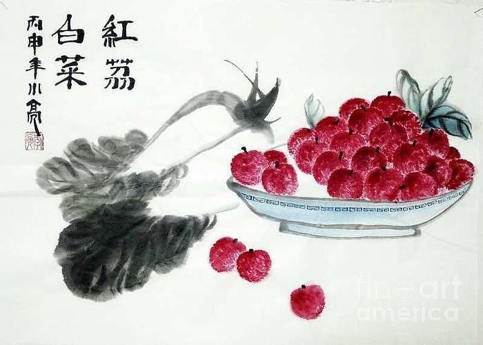 Red Litchi with Wealth by Li Liang Red Litchi with Wealth by Li Liang