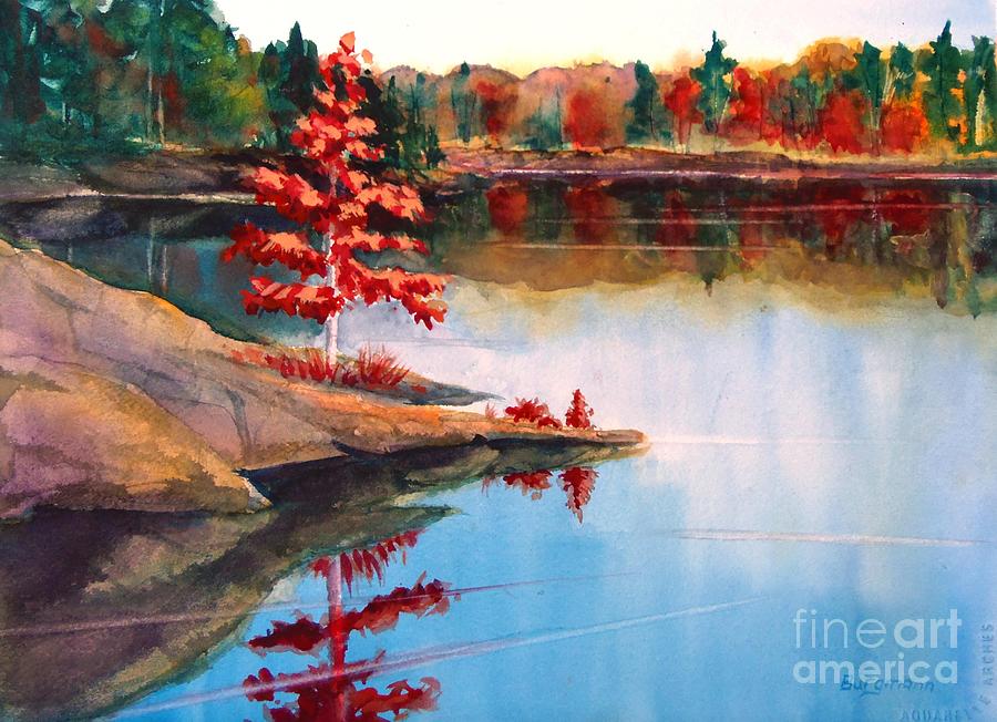 Red Maple Painting by Petra Burgmann