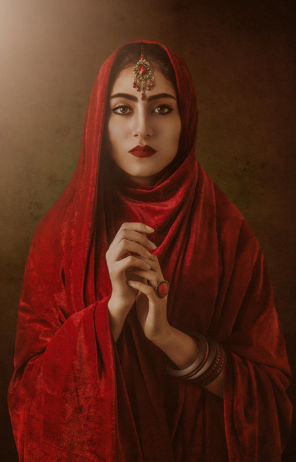 Portrait Photograph - Red by Marjan Mashhadi
