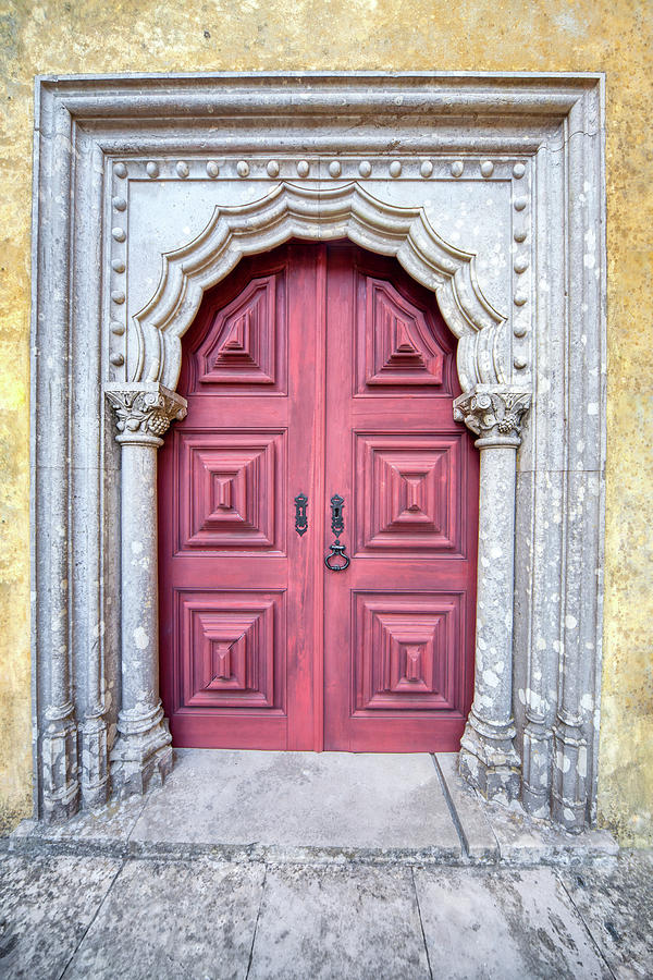 Red Medieval Door Photograph by David Letts