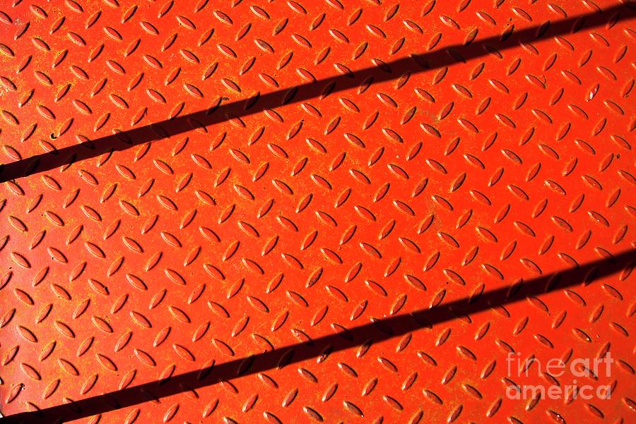 Red Metal Stair Tread. Photograph by Mark Williamson/science Photo Library