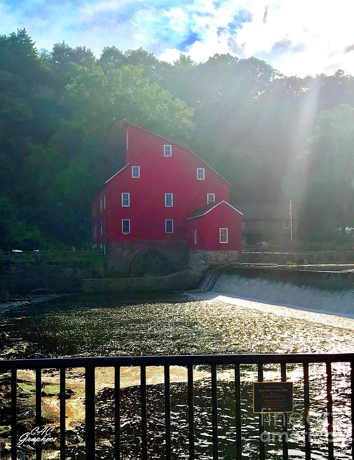 Red Mill Sunrays Photograph by CAC Graphics