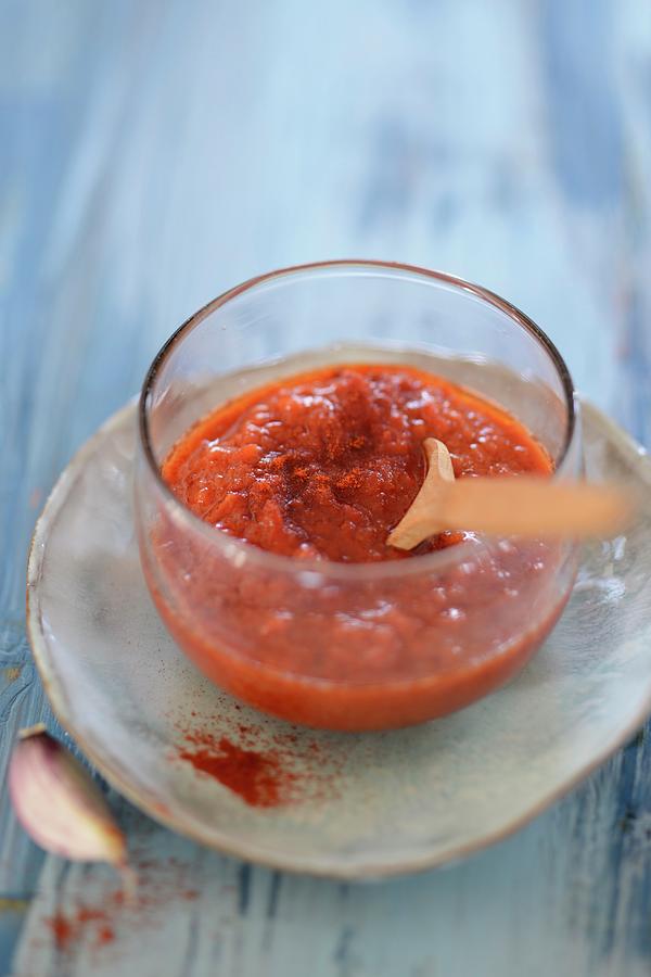 Red Mojo Sauce In A Glass Bowl canary Islands, Spain Photograph by Tanja Major
