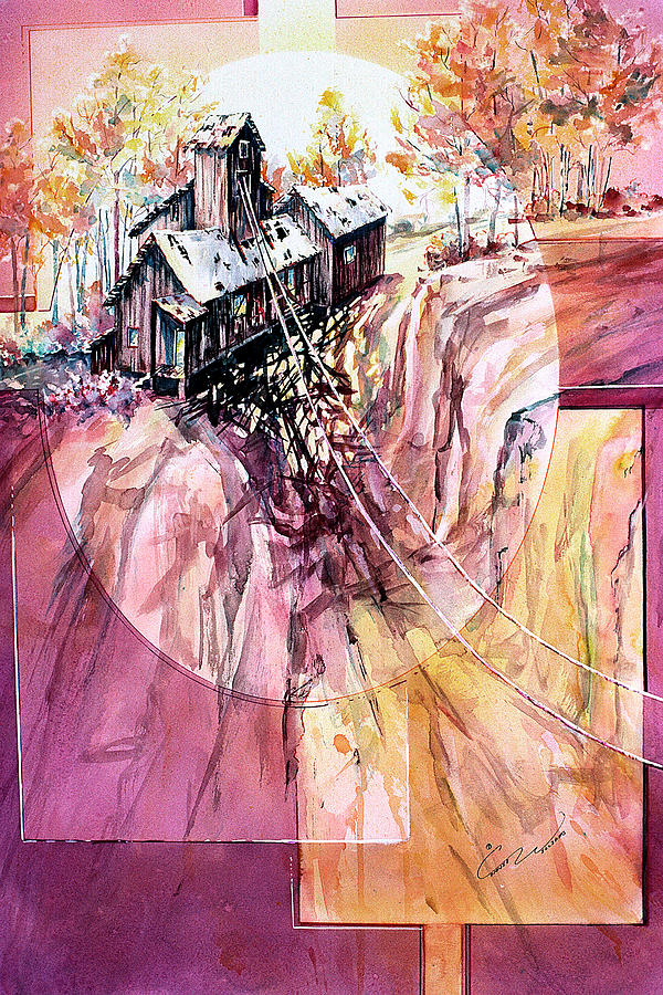 Red Mountain Mine Painting by Connie Williams
