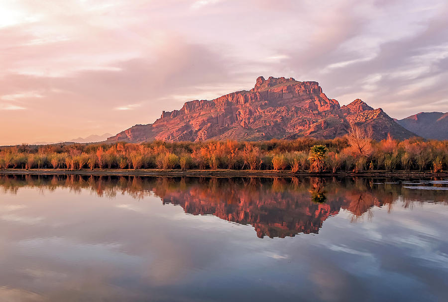 Red Mountain Reflection Photograph by Dawn Richards