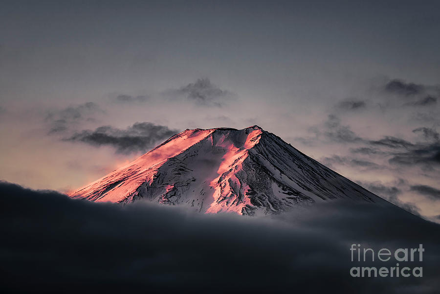 Red Mt. Fuji At Sunrise Photograph by Yuga Kurita