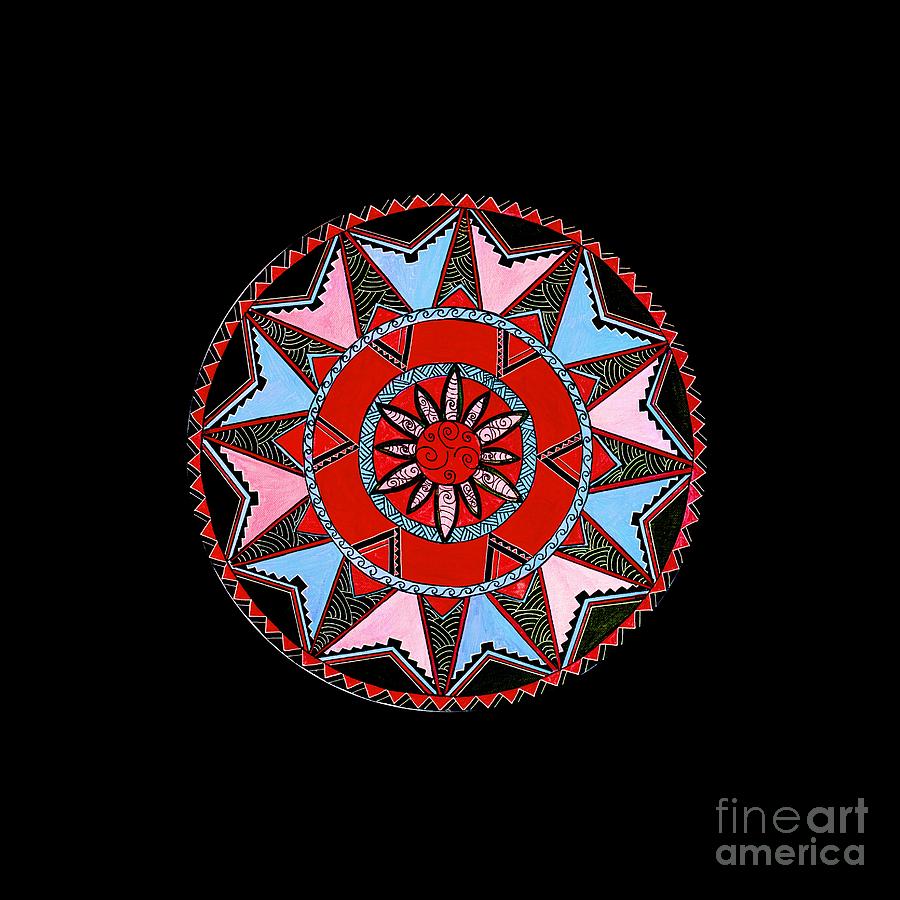 Red Black Native Maori Mandala Painting by Naomi Matthew | Fine Art America