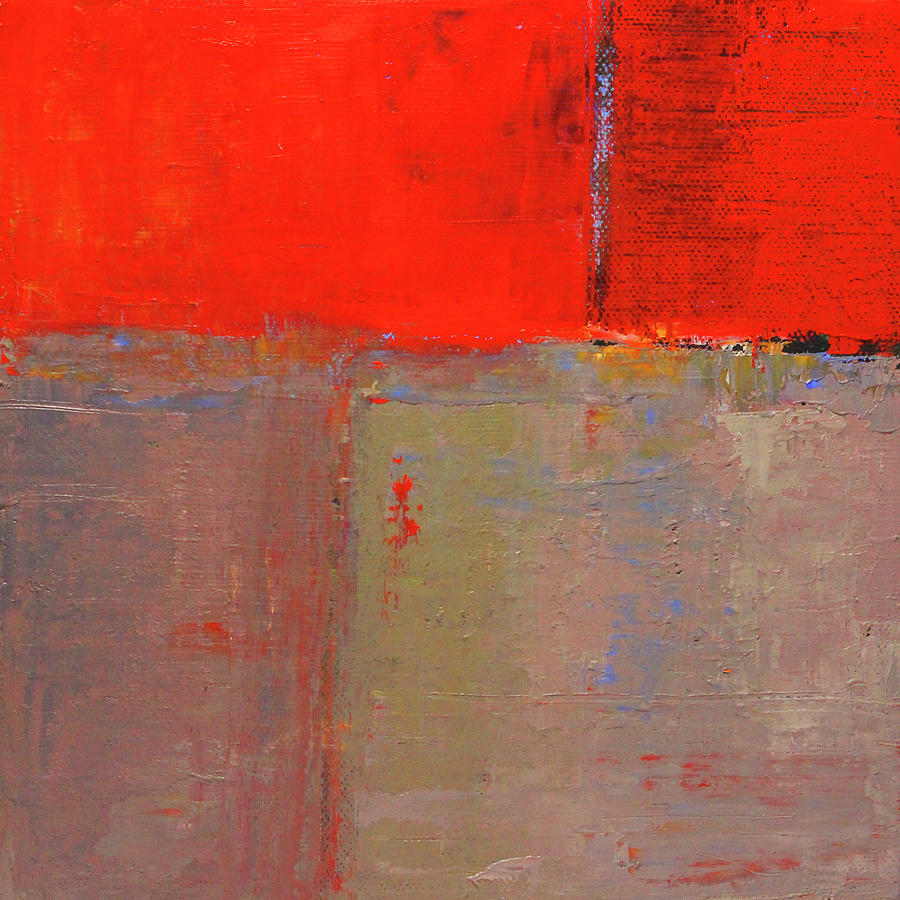 Red Night Abstract Painting by Nancy Merkle