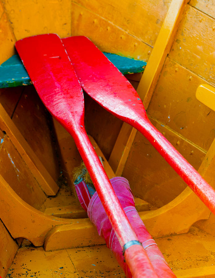 Red Oars Photograph by Tom Gresham