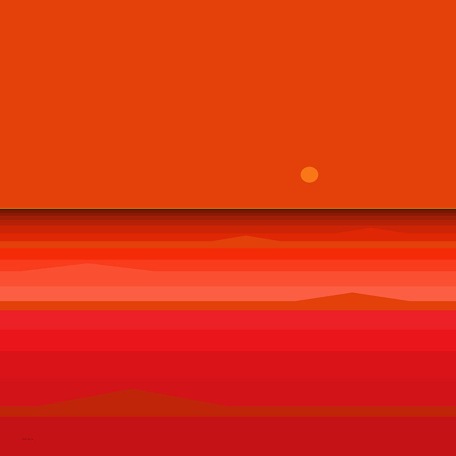 Red Ocean Sunset by Val Arie Red Ocean Sunset by Val Arie