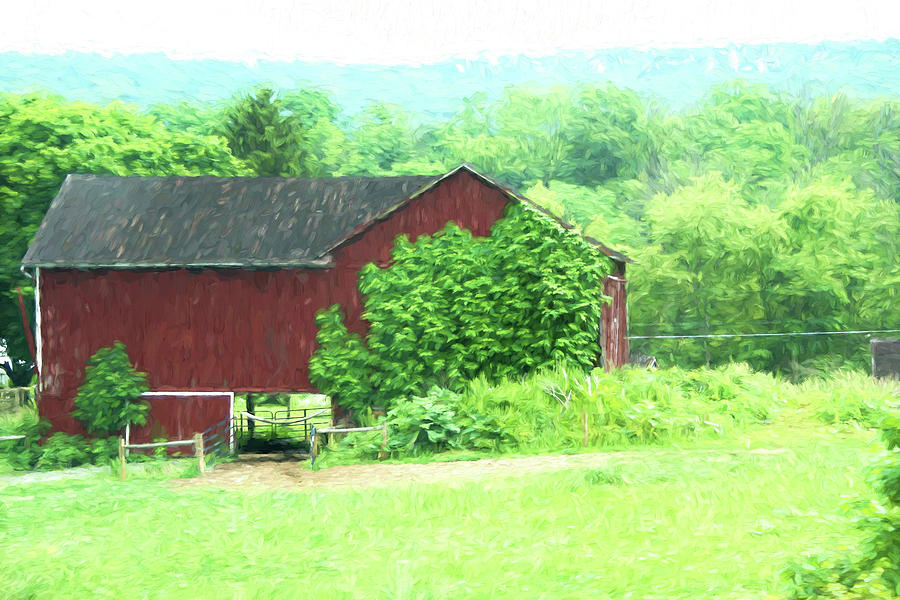 Red Ohio barn Photograph by Alan Goldberg