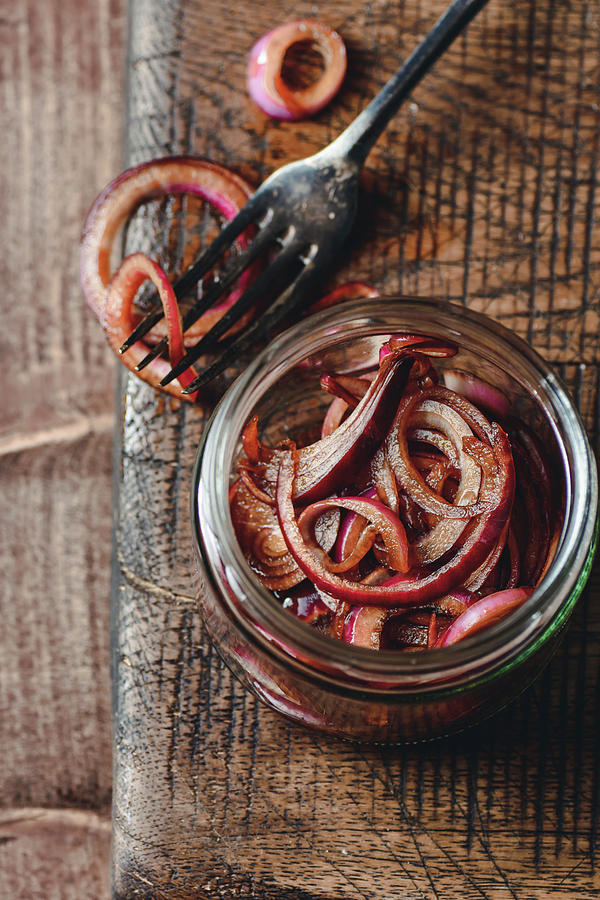 Red Onion Marinated In Balsamic Vinegar Photograph by Mateusz Siuta