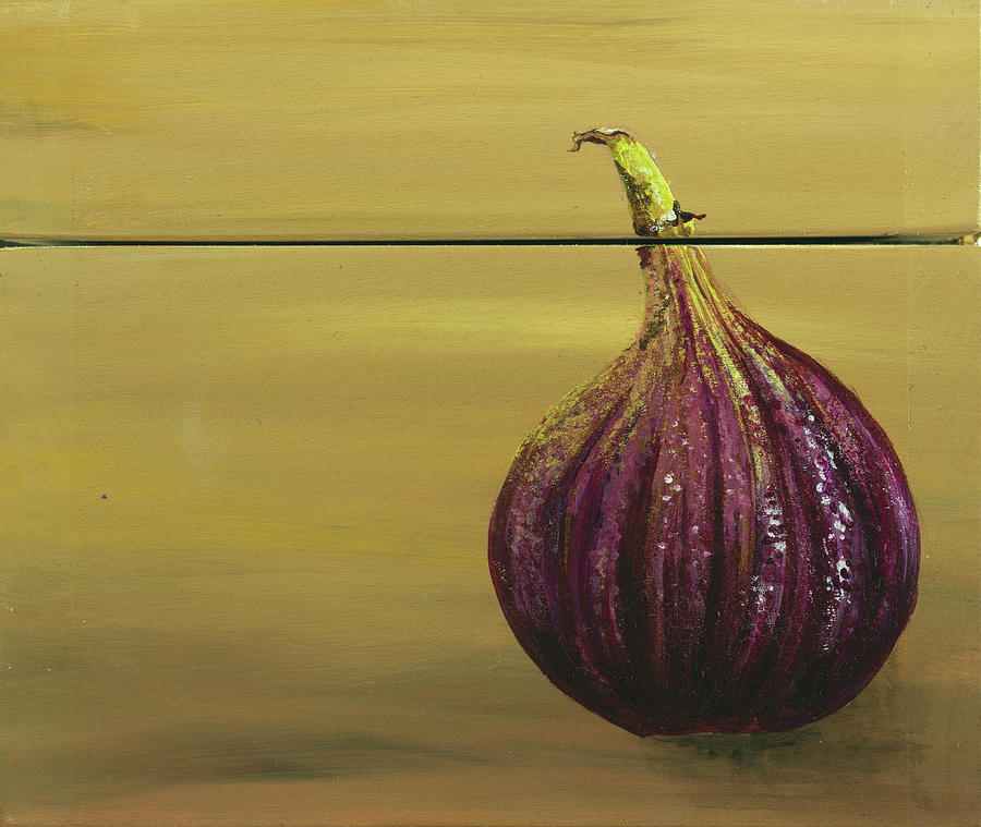 Red Onion Painting - Red Onion On A Box by Gigi Begin