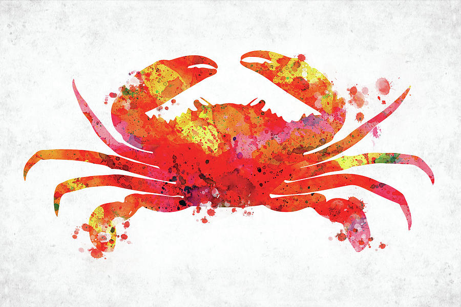 Red orange crab watercolor Digital Art by Mihaela Pater - Fine Art America