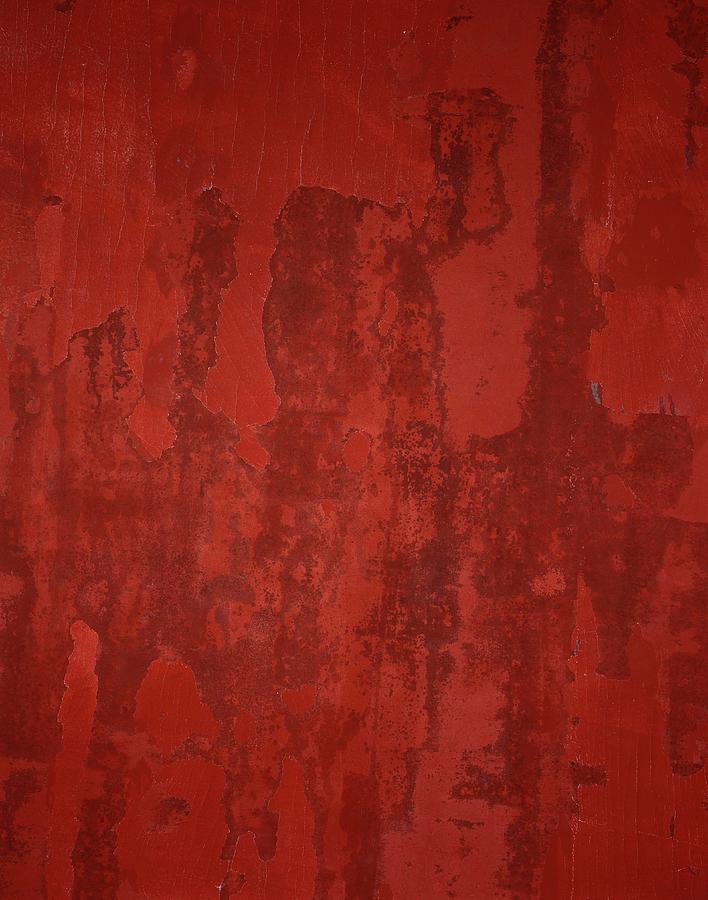 Red Painted Texture Photograph by Jupiterimages