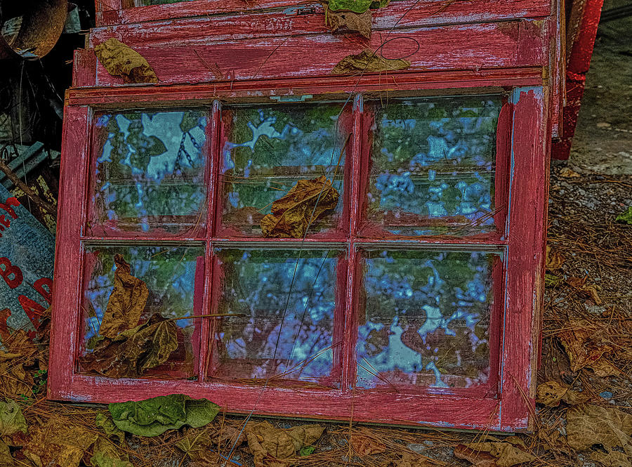 Red Painted Windows Photograph by Darryl Brooks