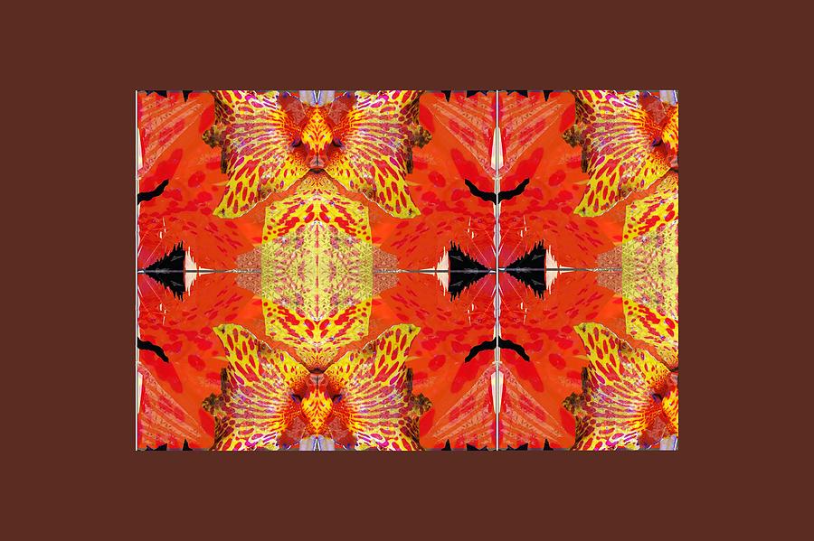 Red, Patch,  Graphic, Floral, Nature Digital Art by Scott S Baker