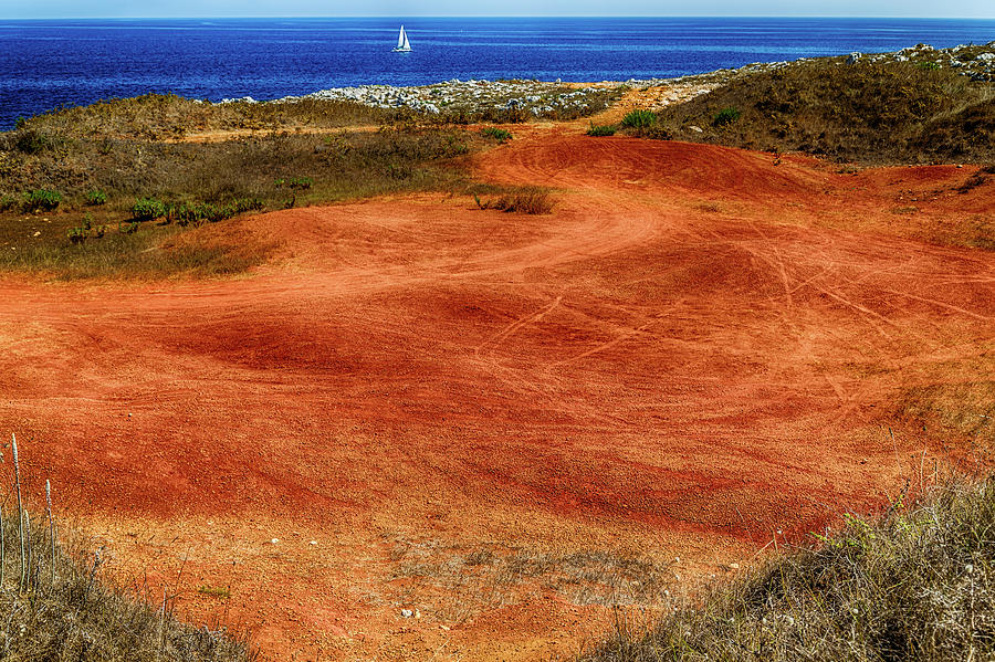 Red Path On The Rocky Beach Photograph by Vivida Photo PC