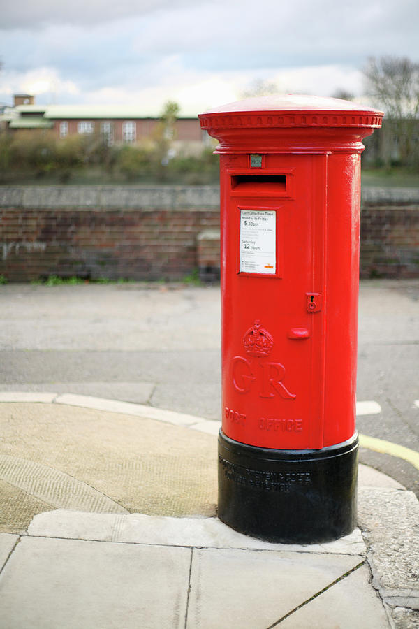 Red Pillar Post Box Photograph by Tom And Steve