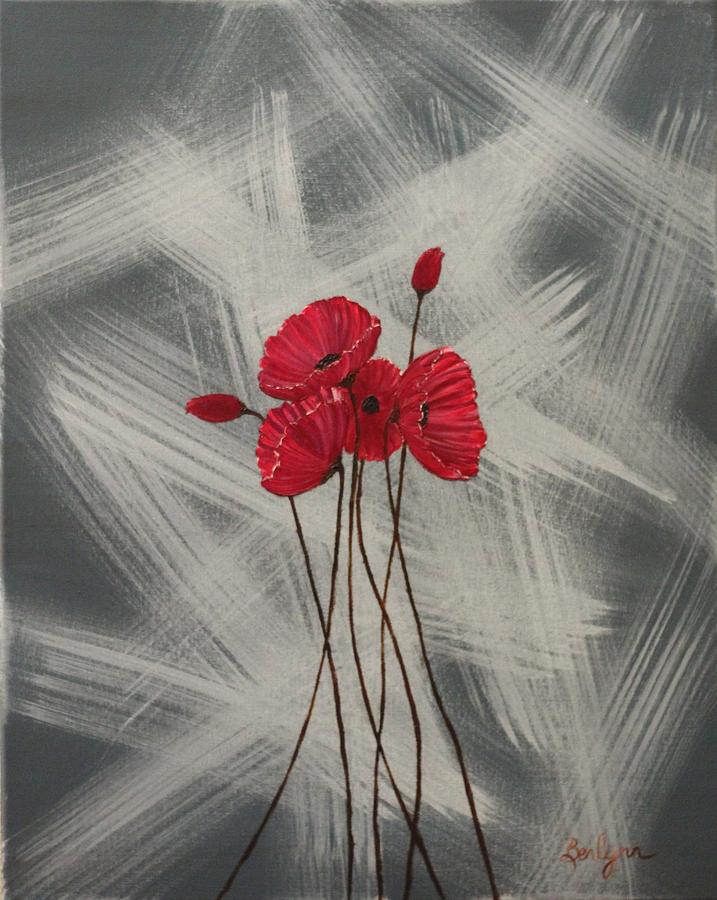 Red Poppies Painting by Berlynn