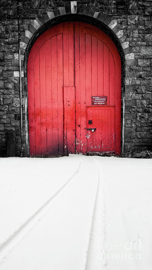 Red Railway Gate Photograph by Adrian Evans