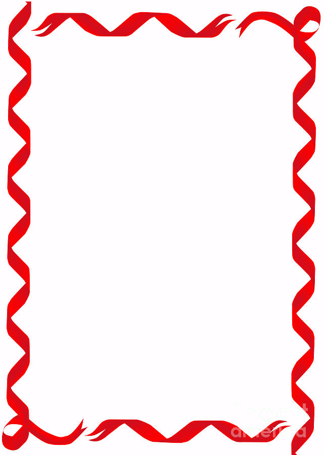 red ribbon page border