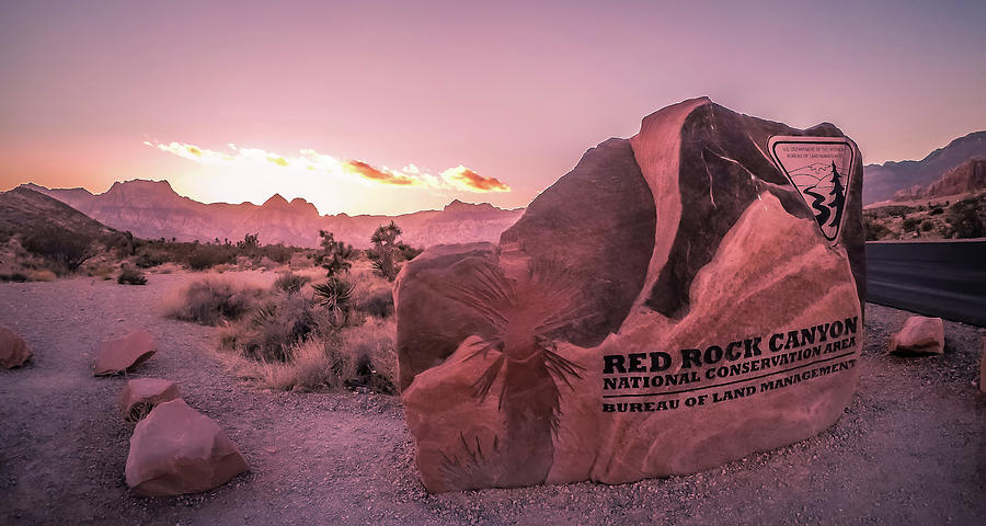 Red Rock Canyon At Sunset Near Las Vegas Nevada Photograph by Alex Grichenko