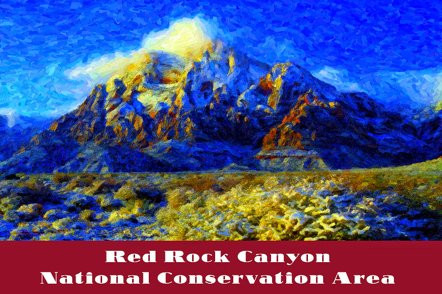 Red Rock Canyon Digital Art by Chuck Mountain