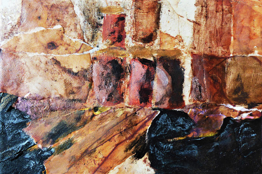 Red Rock Caves Painting by Sharon Williams Eng