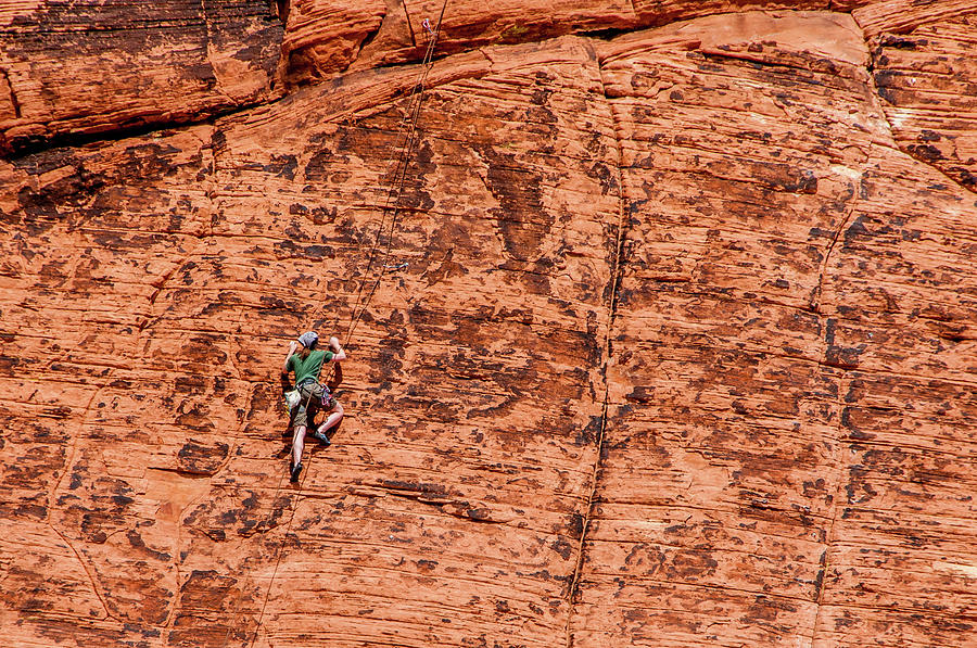 Red Rock Climber Photograph by Lloyd Gillies Red Rock Climber Photograph by Lloyd Gillies