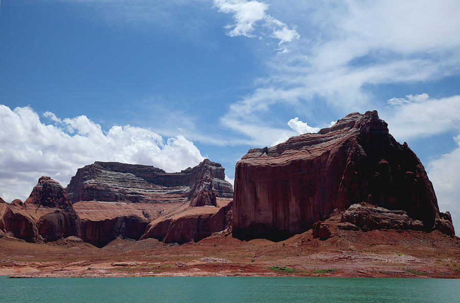 Red Rock Formations, Turquoise Water Photograph by Timothy Hearsum