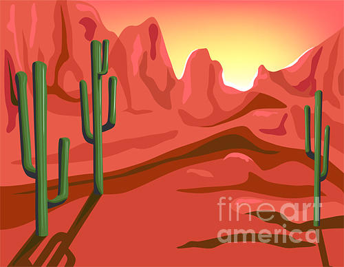 Southwest Digital Art - Red Rock Is Hand Drawn Original Artwork by Charmaine Paulson Southwest Digital Art - Red Rock Is Hand Drawn Original Artwork by Charmaine Paulson