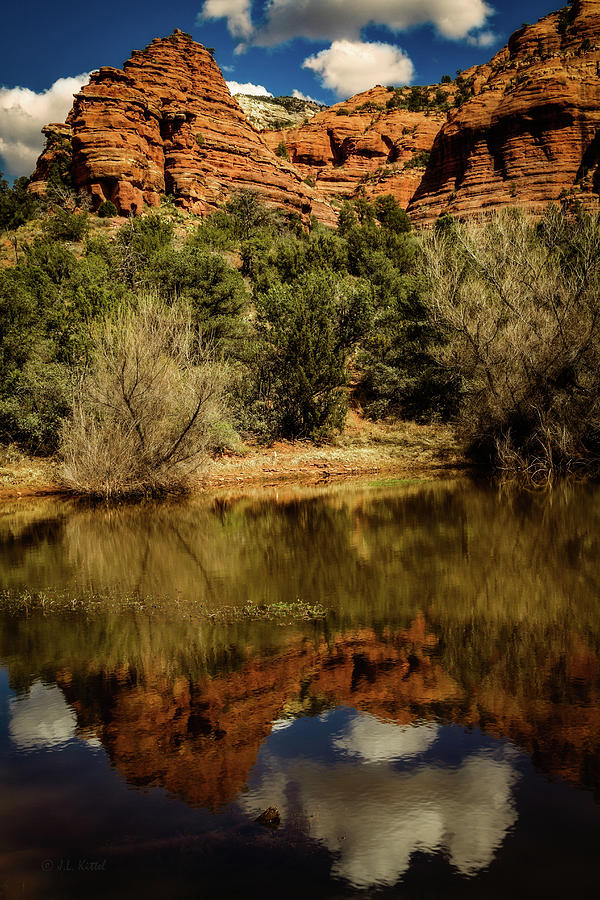 Red Rock Reflections Photograph by Medicine Tree Studios