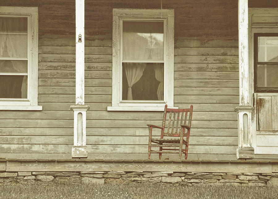 Vintage Photograph - Red Rocker by JAMART Photography