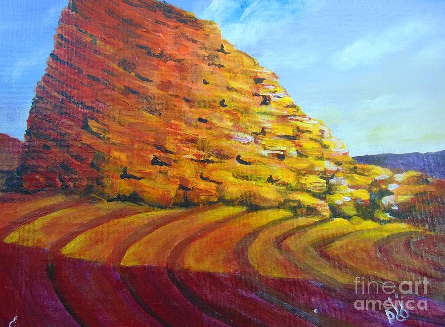 Red Rocks Painting by Saundra Johnson