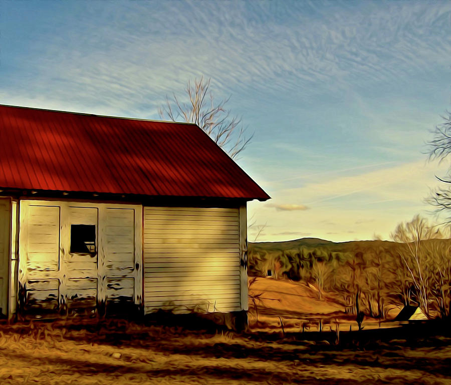 Red Roof Barn Photograph by Elizabeth Tillar