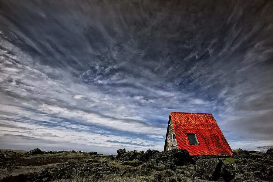 Red Roof Cabin Photograph by orsteinn H. Ingibergsson