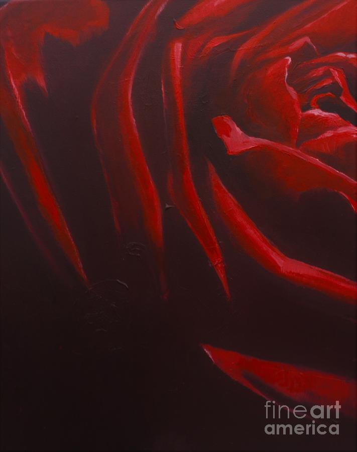 Red Roses part 1 Painting by Lin Petershagen