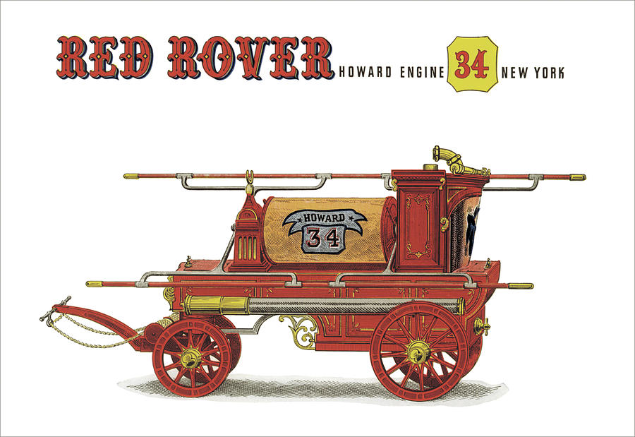 Red Rover: Howard Engine 34 New York Painting by Harold Vincent Smith